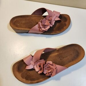 A. Giannetti Blush Floral Slide Sandals Fits 8.5